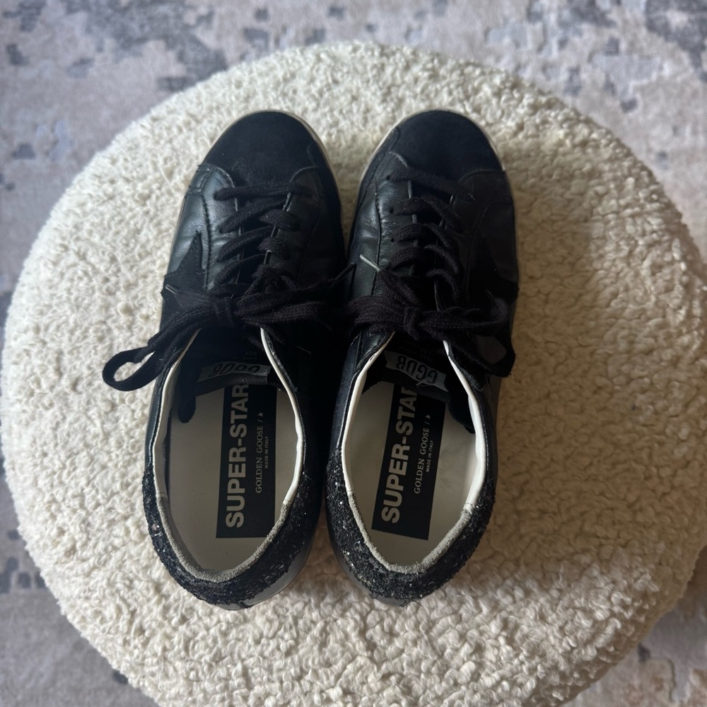 Golden Goose Black Leather & Suede Sneakers - Picture 4 of 8